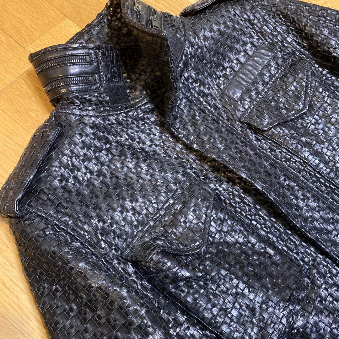 平*朗様 AKM イントレチャートレザー M65ジャケット　メッシュ