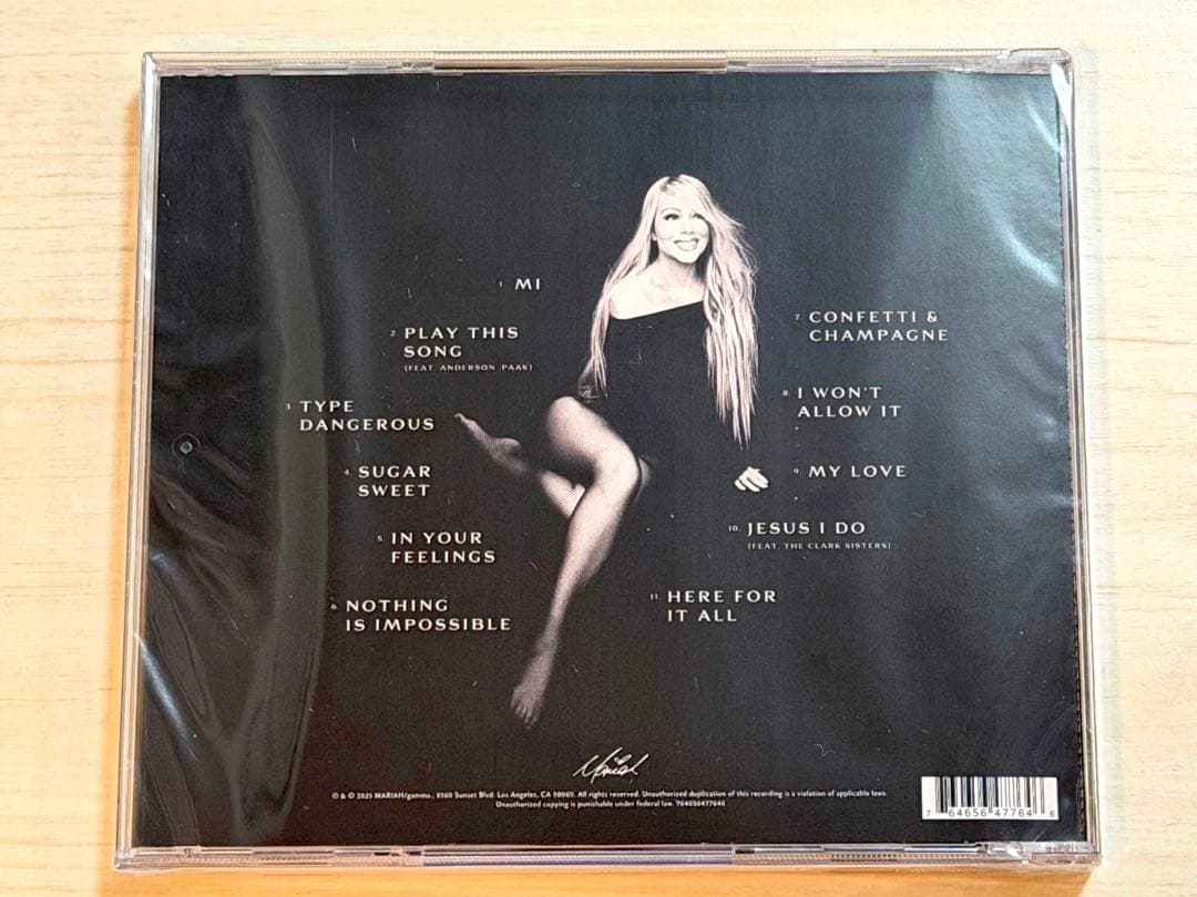 直筆サイン入り マライアキャリー 「ヒア フォー イット オール」 新品CD