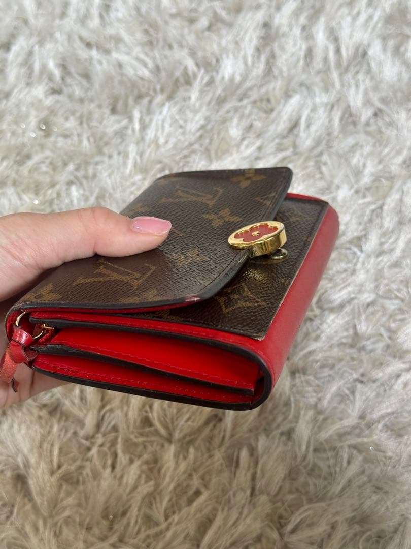 Louis Vuitton 二つ折り財布 ブラウン/レッド