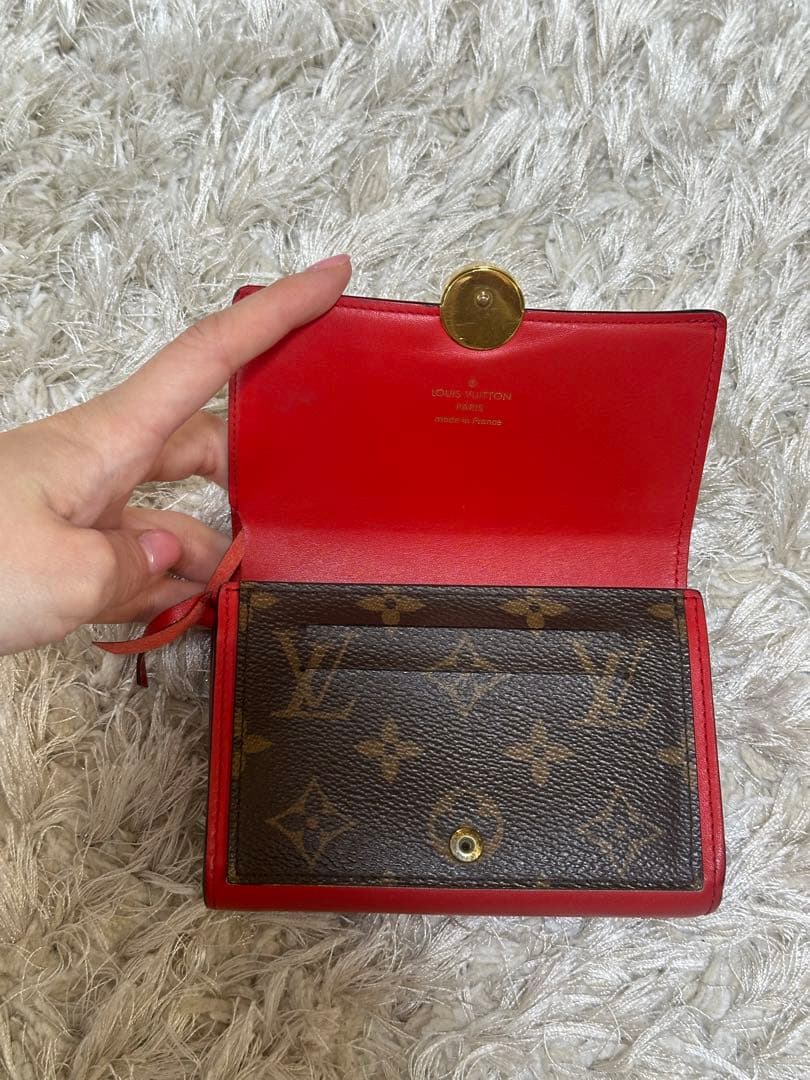 Louis Vuitton 二つ折り財布 ブラウン/レッド