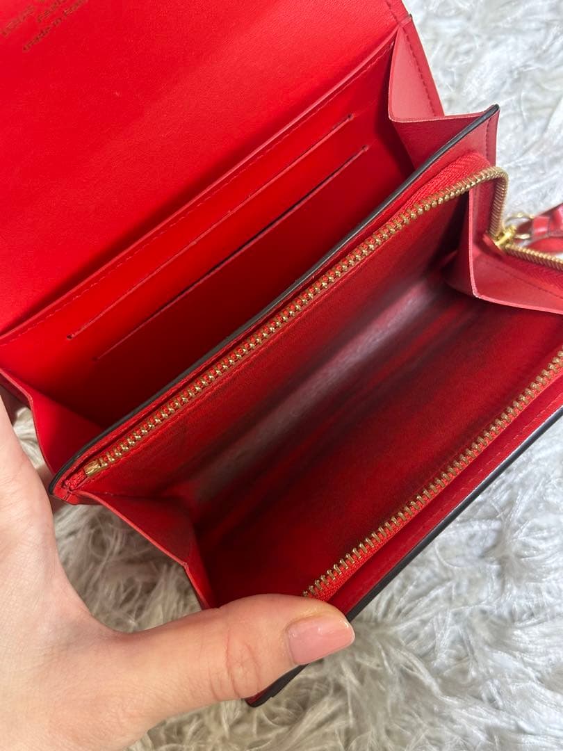 Louis Vuitton 二つ折り財布 ブラウン/レッド