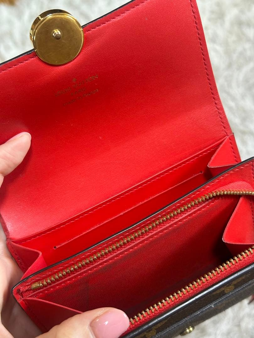 Louis Vuitton 二つ折り財布 ブラウン/レッド