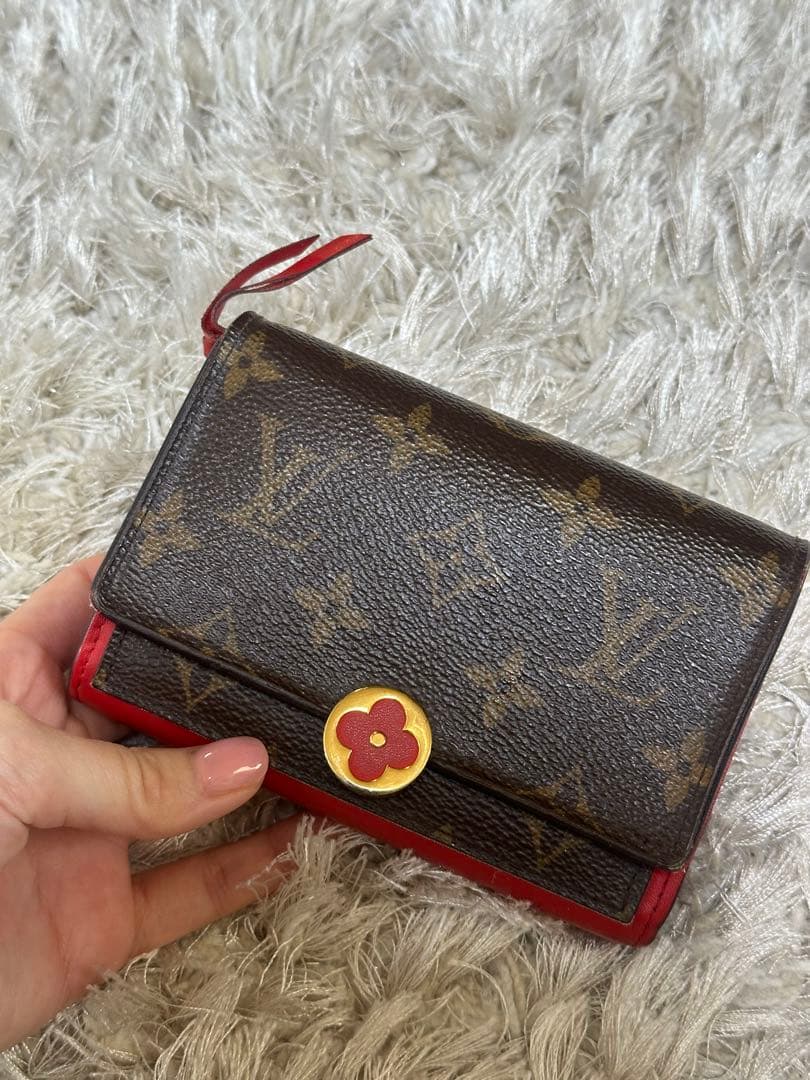 Louis Vuitton 二つ折り財布 ブラウン/レッド
