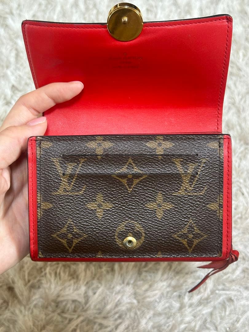 Louis Vuitton 二つ折り財布 ブラウン/レッド