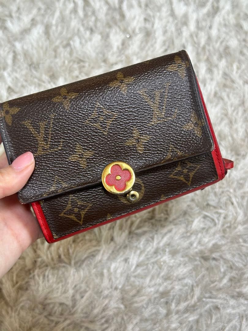 Louis Vuitton 二つ折り財布 ブラウン/レッド