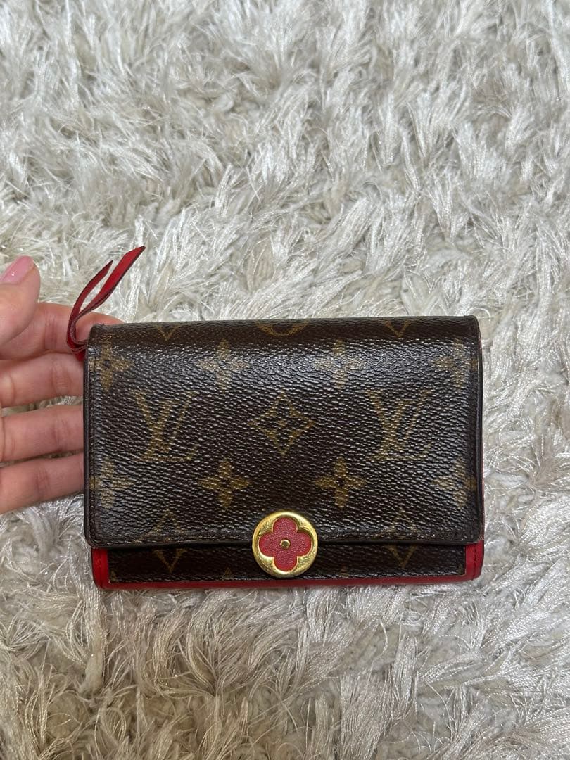 Louis Vuitton 二つ折り財布 ブラウン/レッド