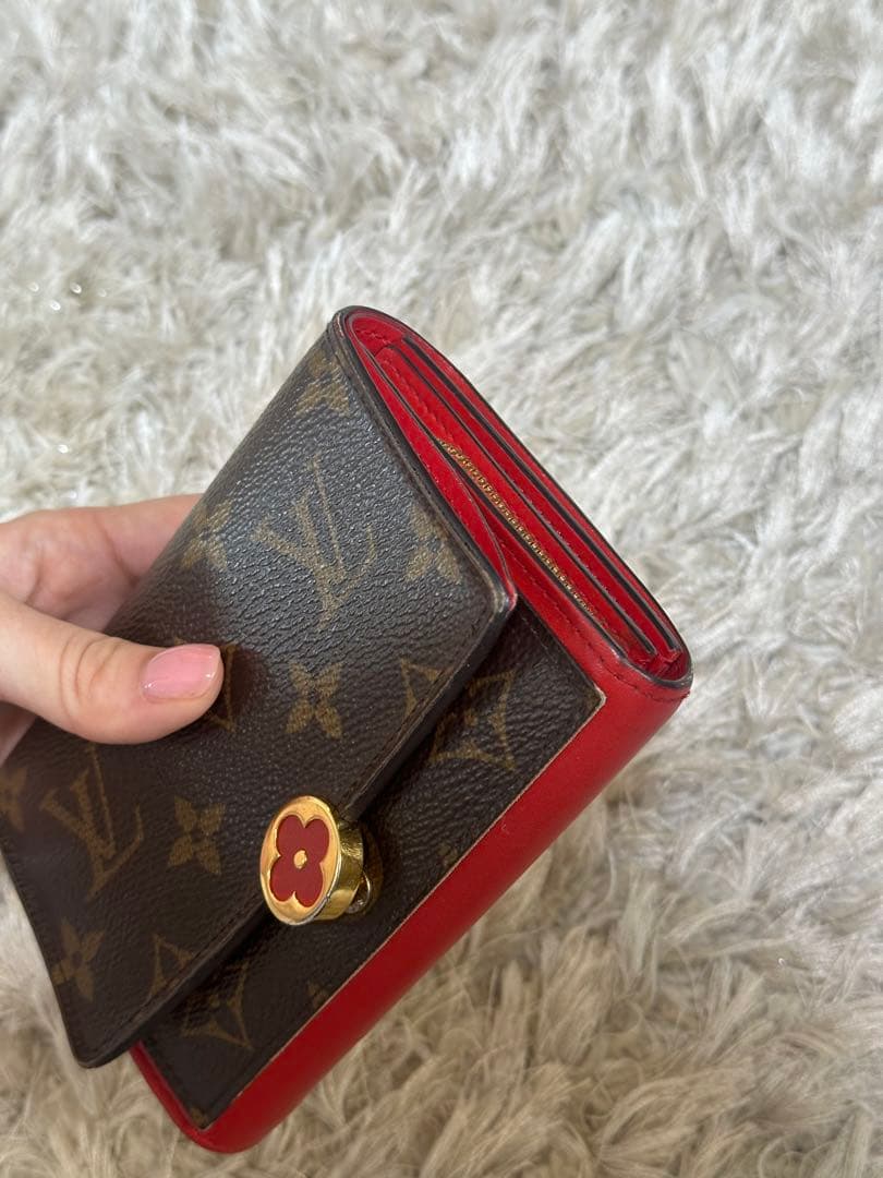 Louis Vuitton 二つ折り財布 ブラウン/レッド