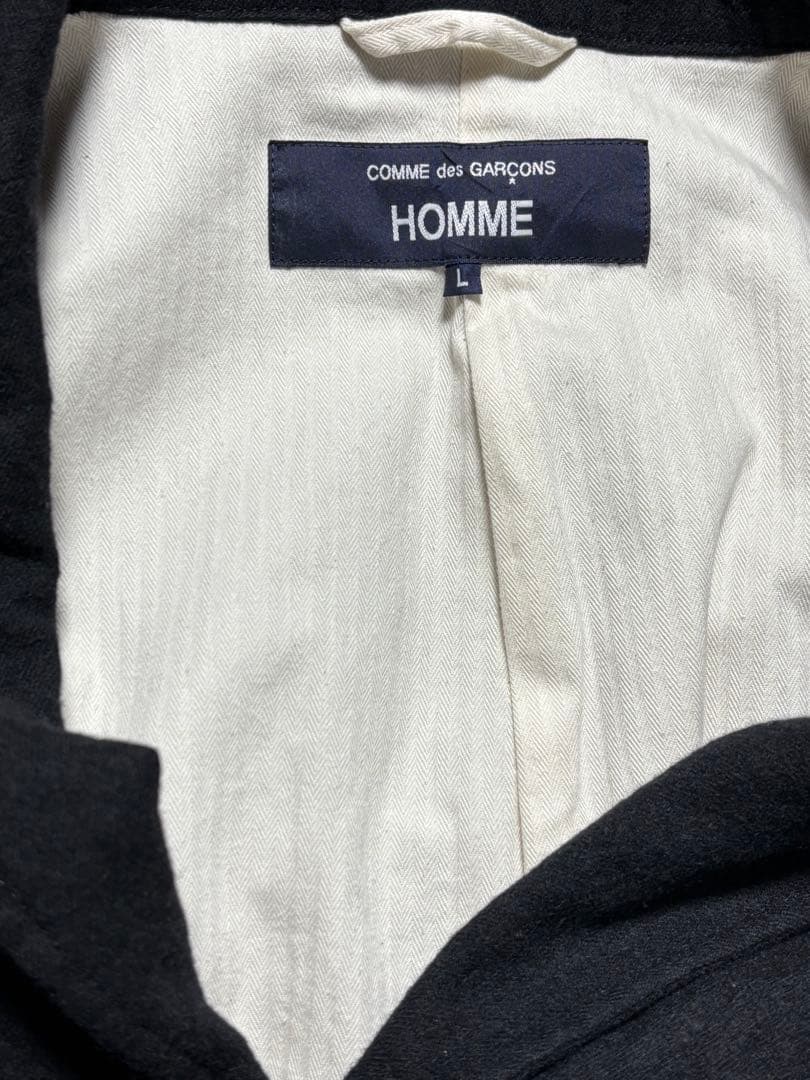 コムデギャルソンオム　25AW　ウールサージ 製品縮絨 ジャケット　黒　L　新品