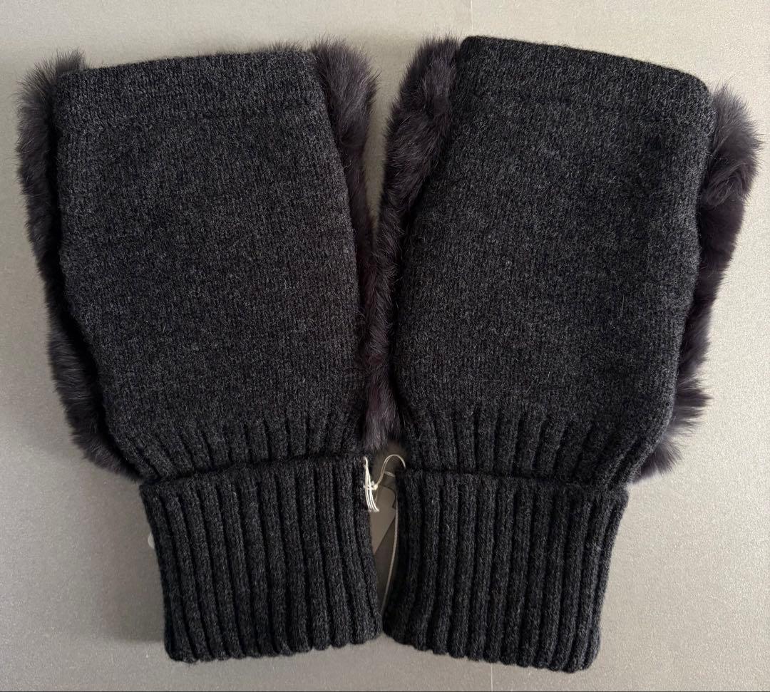 ユナイテッドアローズ フィンガーレスグローブ レッキスラビットファー