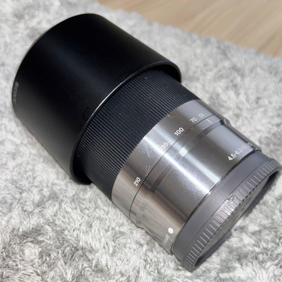 Sony SEL55210 ズームレンズ Eマウント 望遠レンズ シルバー