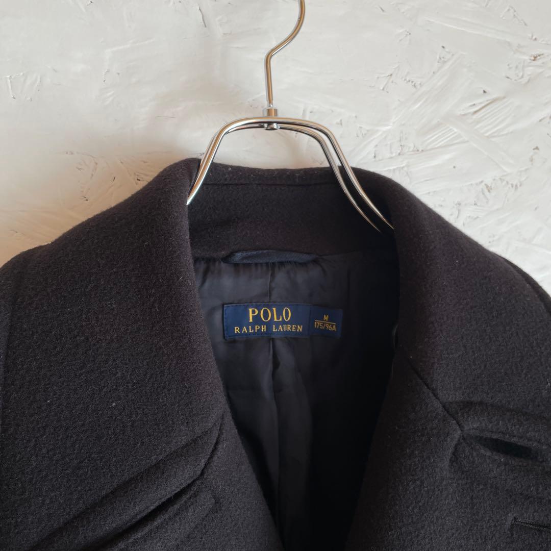 【POLO Ralph Lauren】ウールメルトンピーコート　ネイビー　M