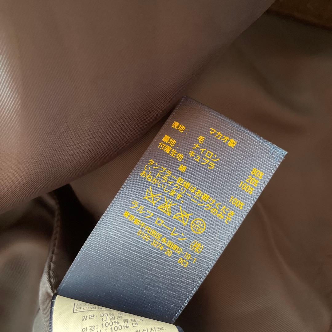 【POLO Ralph Lauren】ウールメルトンピーコート　ネイビー　M