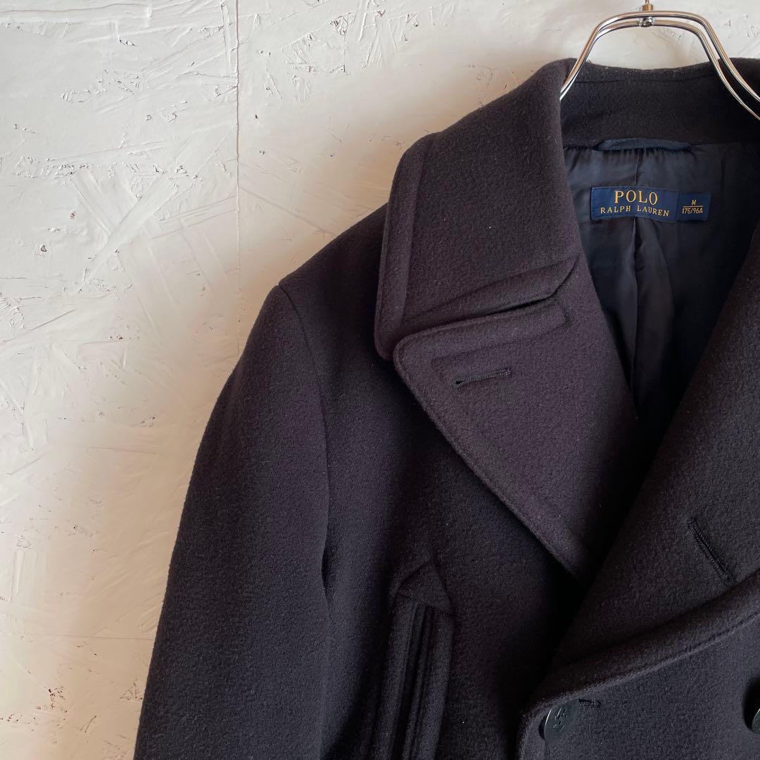 【POLO Ralph Lauren】ウールメルトンピーコート　ネイビー　M