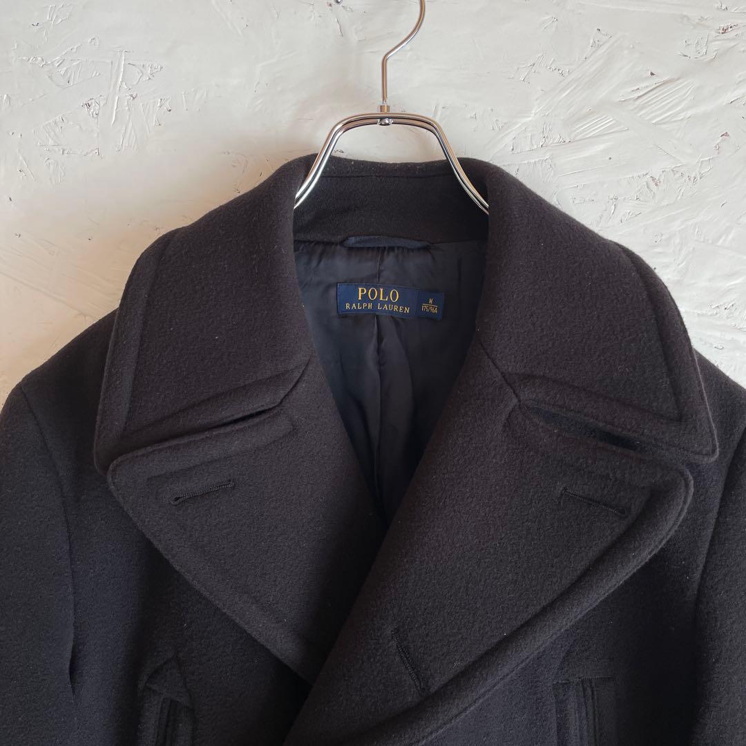 【POLO Ralph Lauren】ウールメルトンピーコート　ネイビー　M