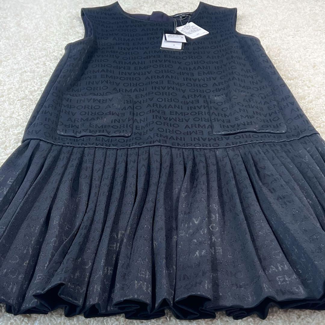 エンポリオ アルマーニ ジャカードレタリングジャージーフレアワンピース キッズ