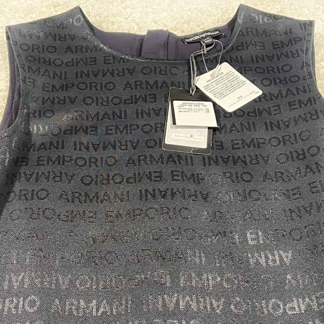 エンポリオ アルマーニ ジャカードレタリングジャージーフレアワンピース キッズ