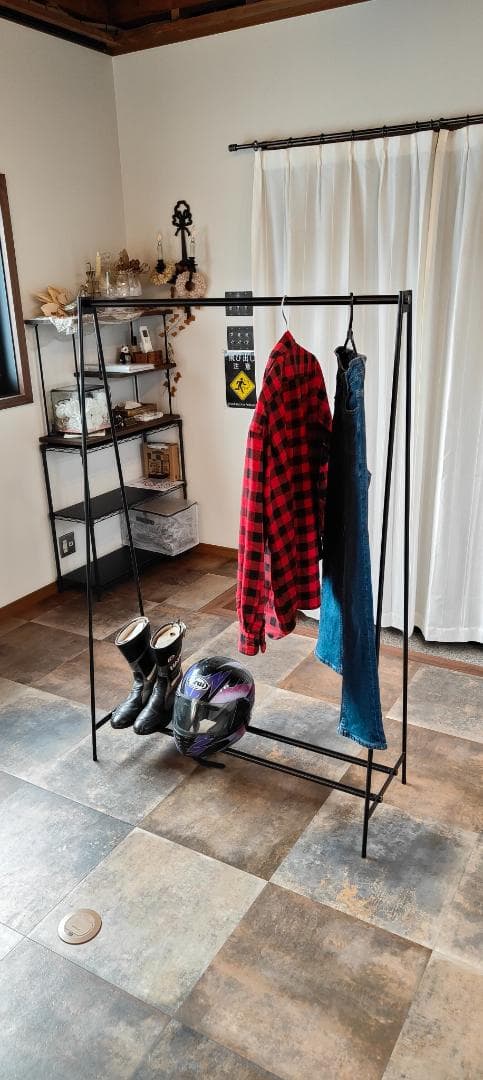 アイアン ハンガーラック 下段２本 店舗什器 分解 スチール 展示 棚 仕入れ