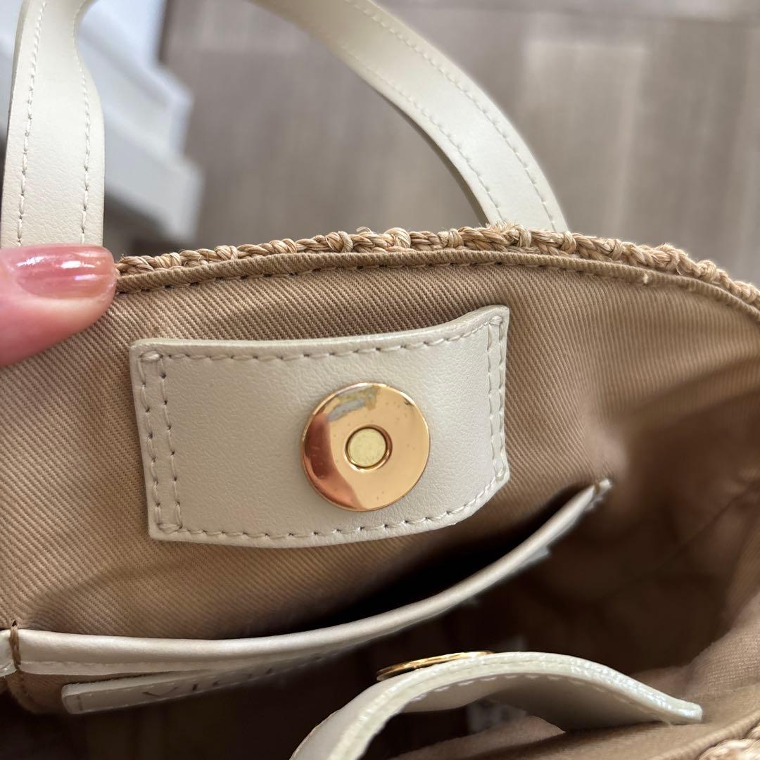 VIOLA d'ORO かごバッグ ベージュ 2WAY