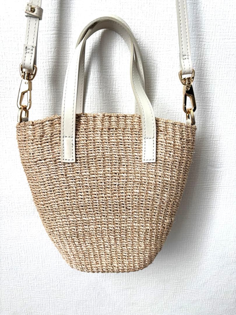 VIOLA d'ORO かごバッグ ベージュ 2WAY