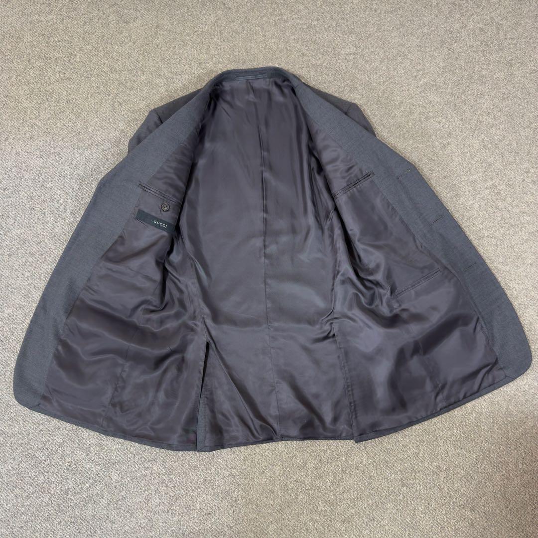 【美品】GUCCI グッチ グレースーツ ジャケット＆パンツ 28E7FL