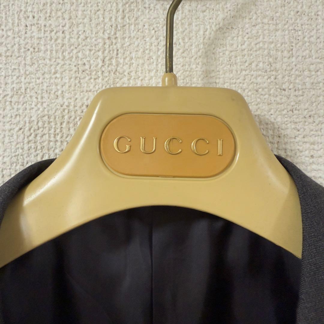 【美品】GUCCI グッチ グレースーツ ジャケット＆パンツ 28E7FL