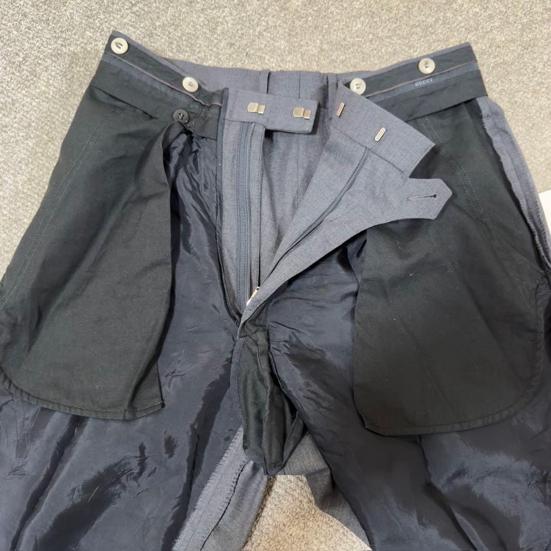 【美品】GUCCI グッチ グレースーツ ジャケット＆パンツ 28E7FL