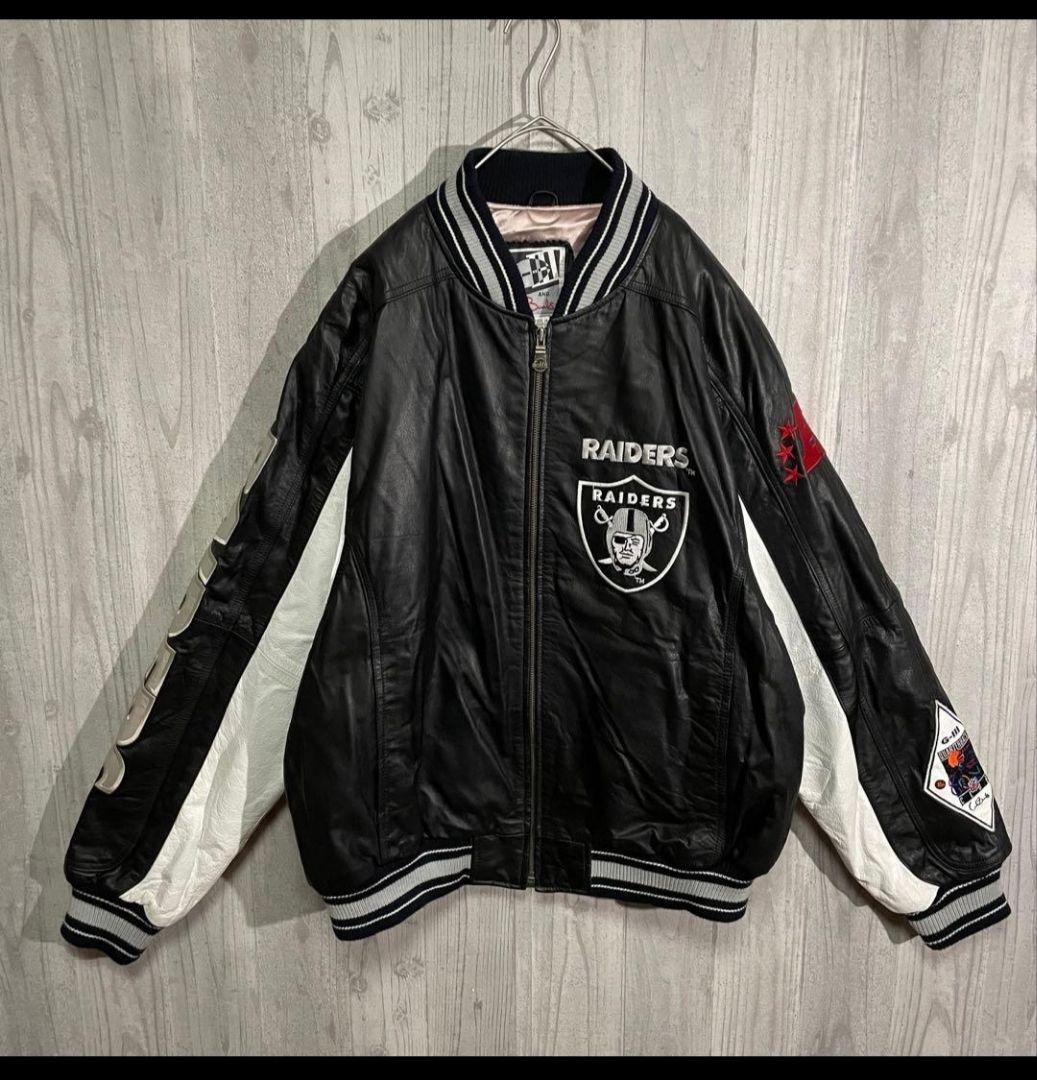 【超希少モデル】カールバンクス　レイダース刺繍　レザージャケットXL