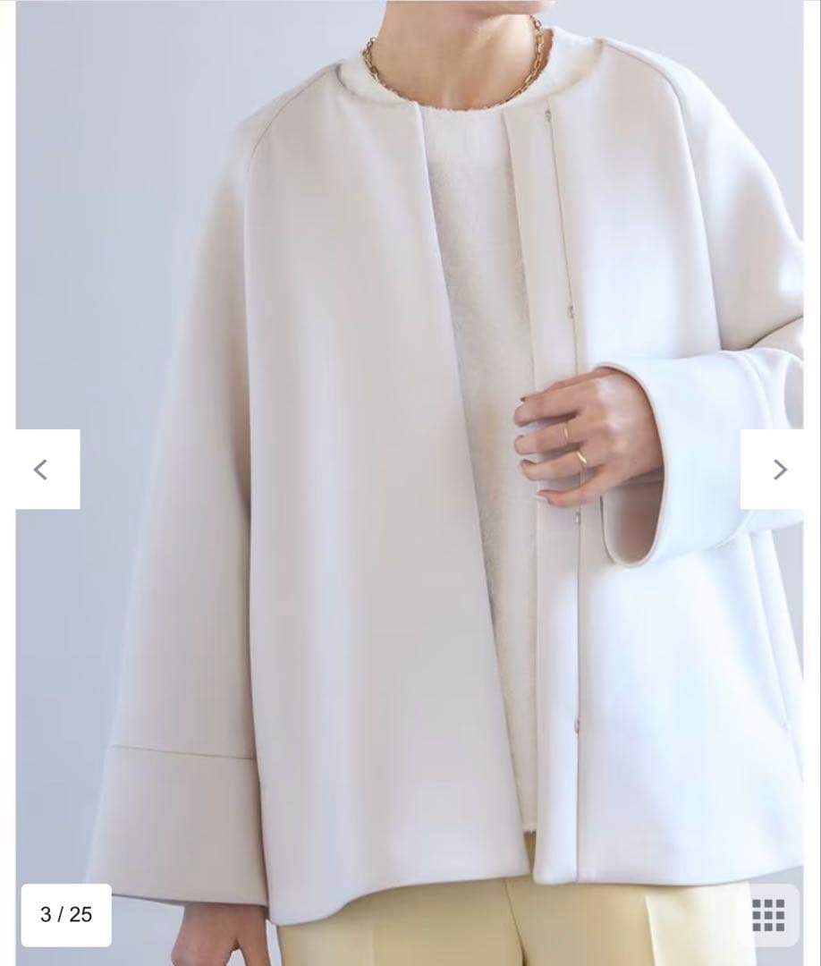 UNF/LO アンフィーロ　ダブルフェイス ショートコート　XL ウォッシャブル