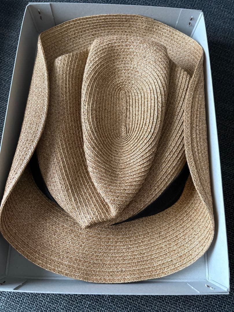 【beetle様】マチュアーハ BOXハット7cmブリム ガーデンリボン 日本製