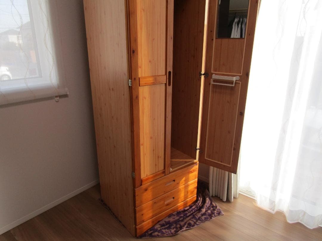 ロッカータンス　クローゼット　洋服タンス　カントリー　木目　レトロ　小型