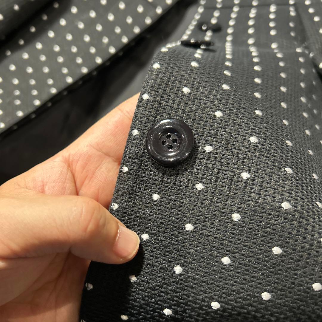 Rene ルネ　ノーカラーコート　ドット柄 34