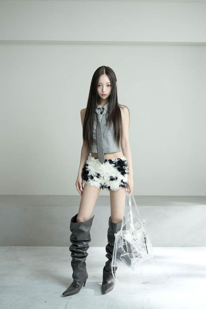 パンツ THEREDTHREAD S ring biker shorts cow
