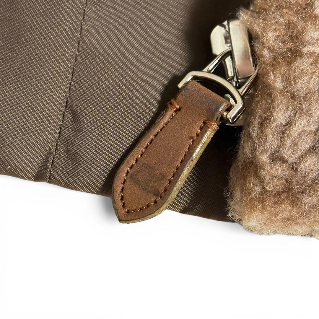 45R ムートン ボア ファー ナイロン ダウンベスト 45rpm