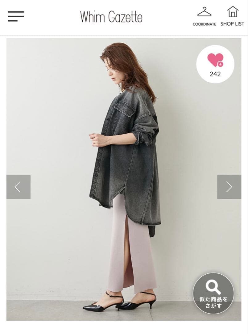 美品★ DENIMシャツワンピース