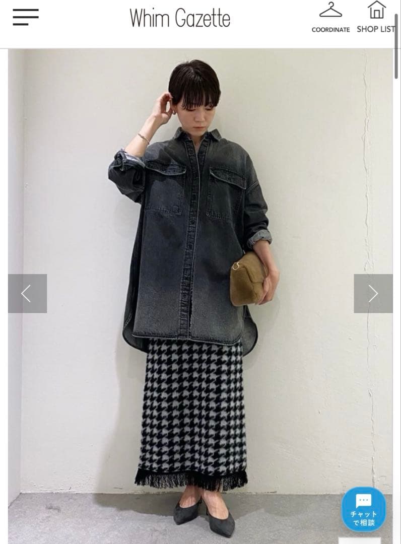 美品★ DENIMシャツワンピース