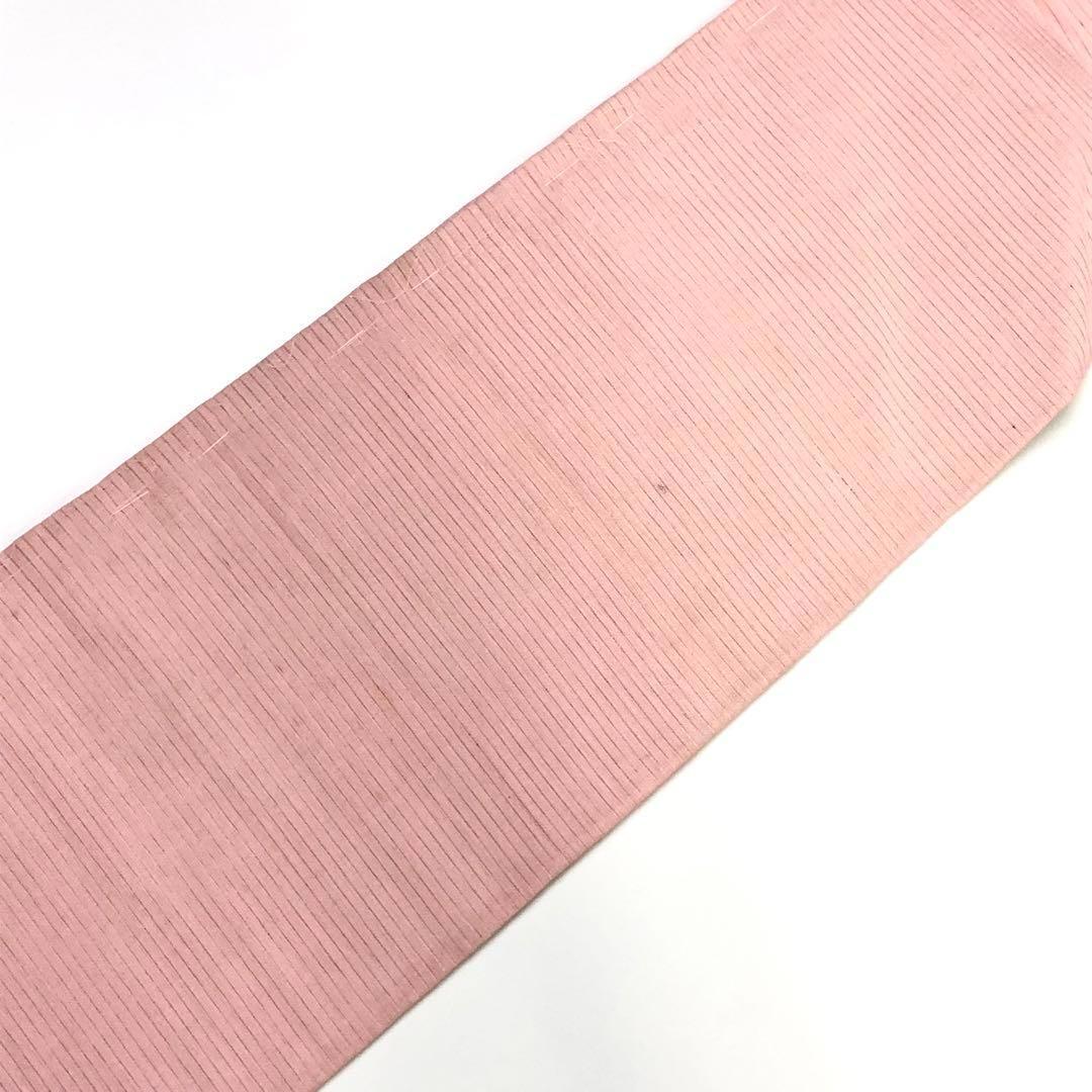 アンティーク帯 夏帯 名古屋帯 絽 地紙に花柄模様 刺繍 AO-3115