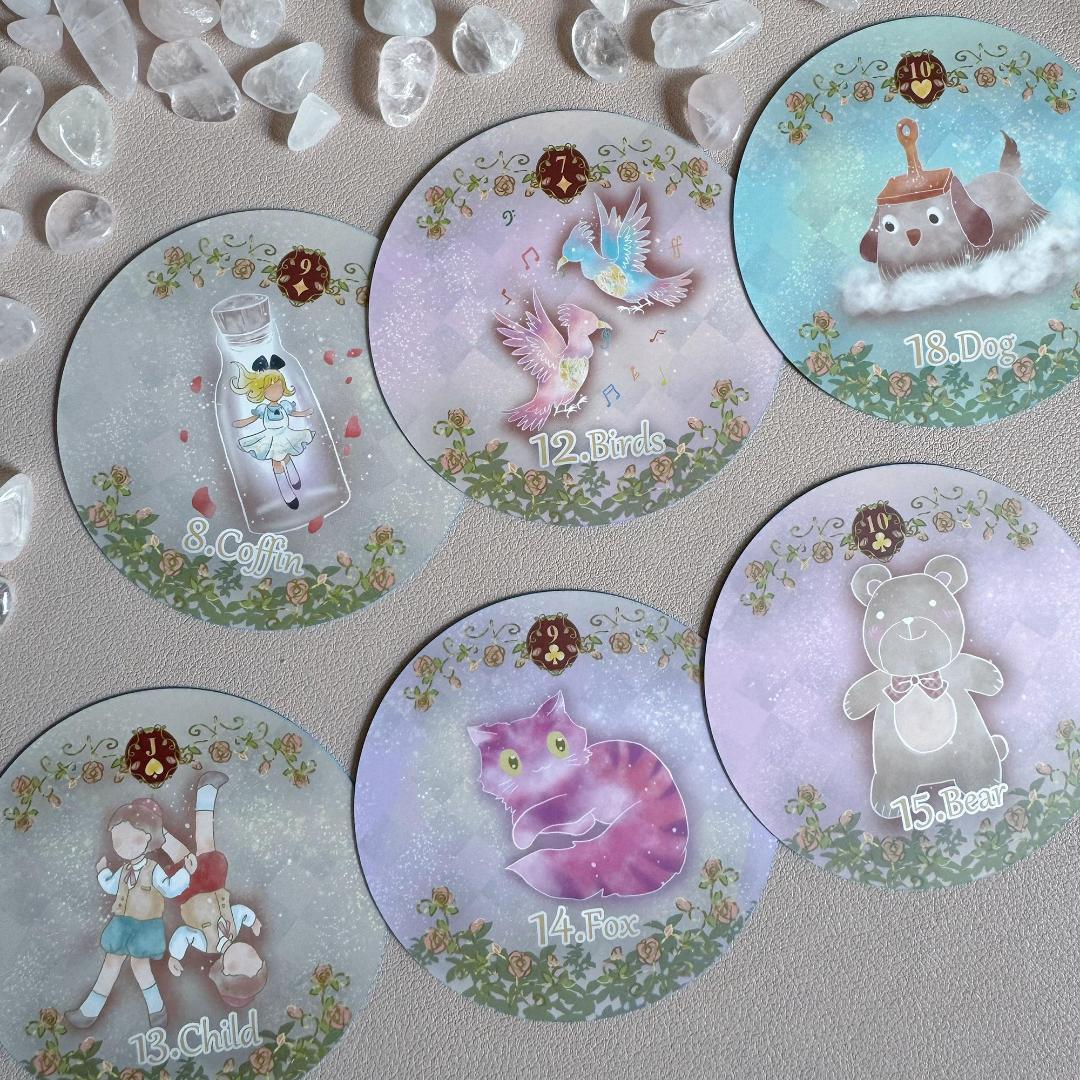 【正規品ルノルマンカード】キュートな不思議の国のアリスの世界観✨円型タイプ