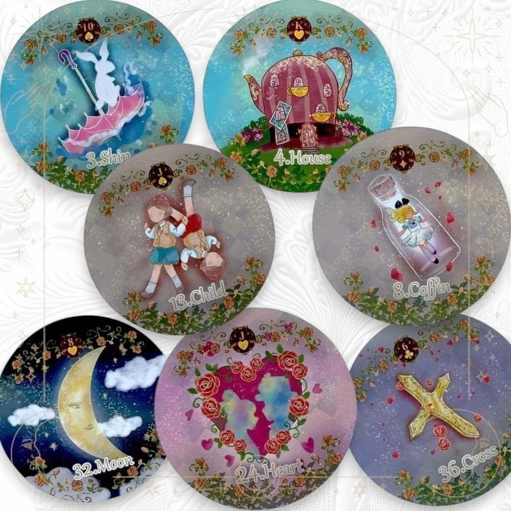 【正規品ルノルマンカード】キュートな不思議の国のアリスの世界観✨円型タイプ