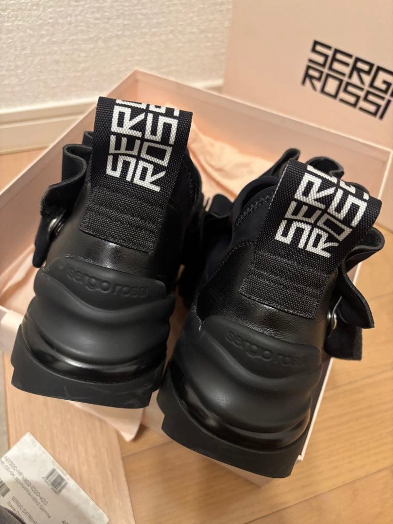 Sergio Rossi フリル　スニーカー　巾着袋付き