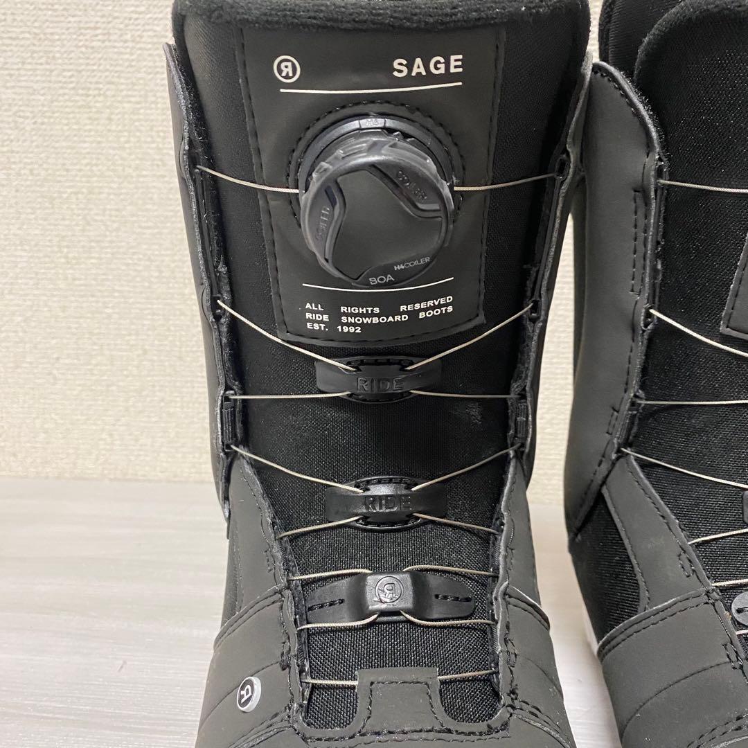 【極美品】RIDE SAGE 23.5cm スノーボードブーツ　ブラック