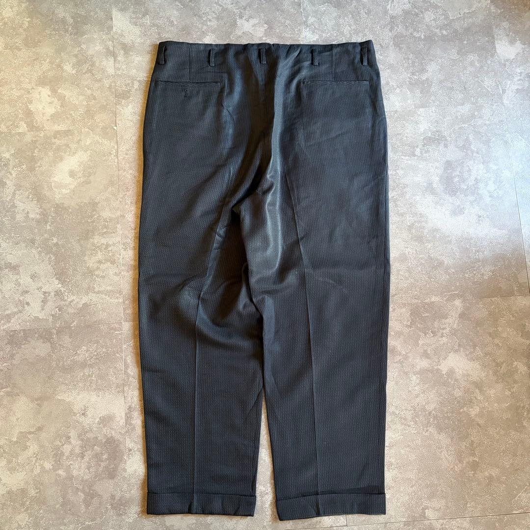 50s スラックス ブラック W40 ウール USA製 絣 Talon 極太