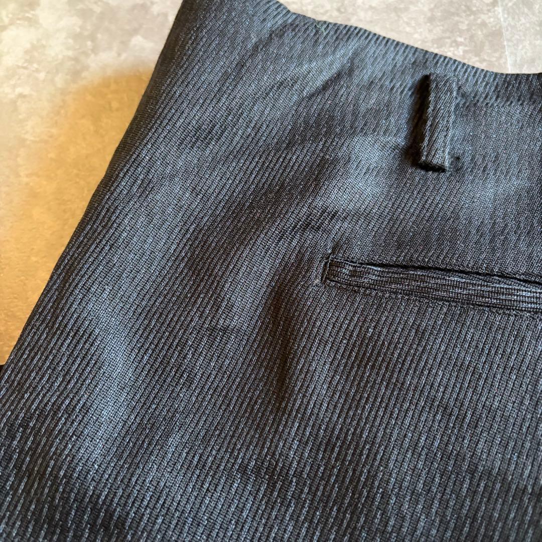 50s スラックス ブラック W40 ウール USA製 絣 Talon 極太