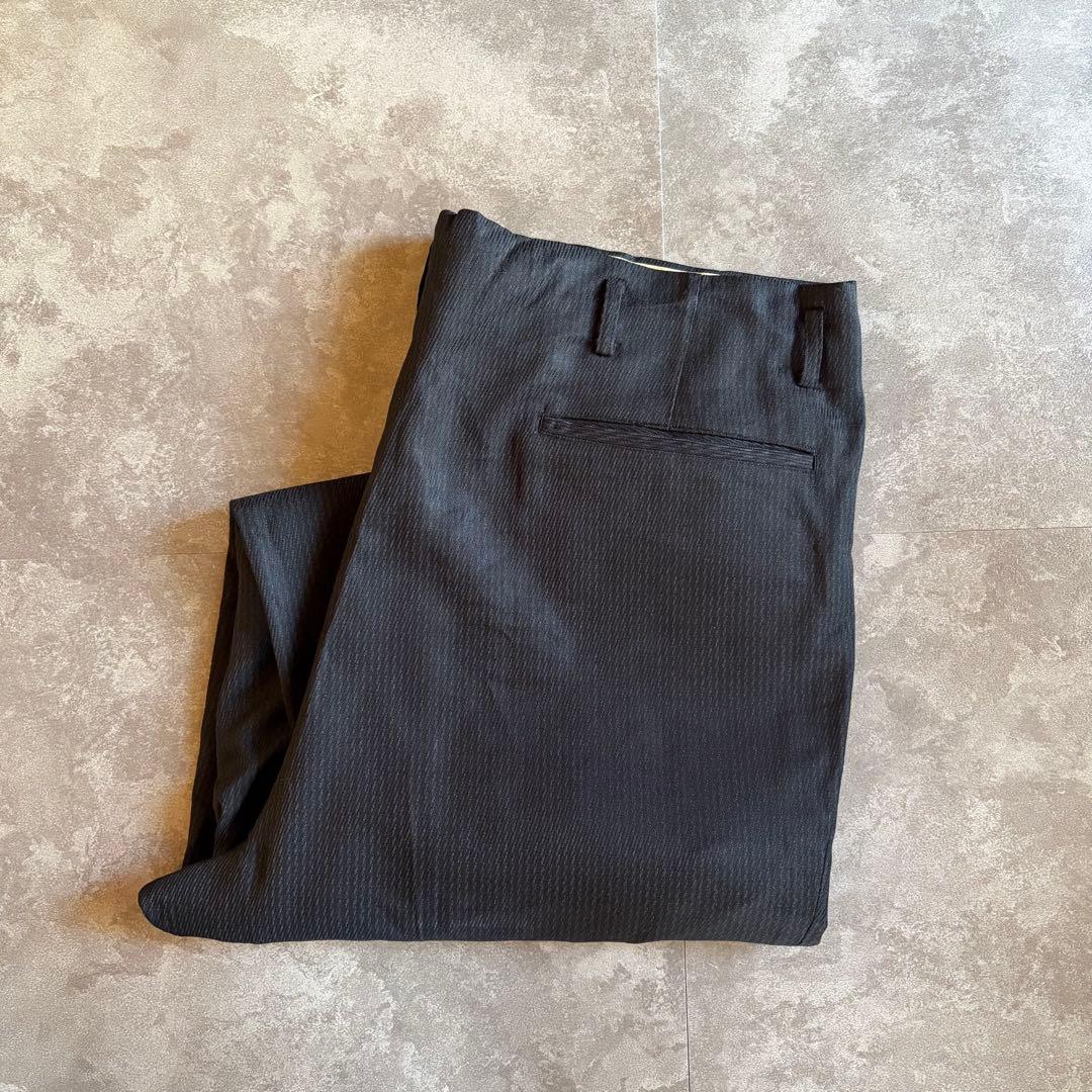 50s スラックス ブラック W40 ウール USA製 絣 Talon 極太