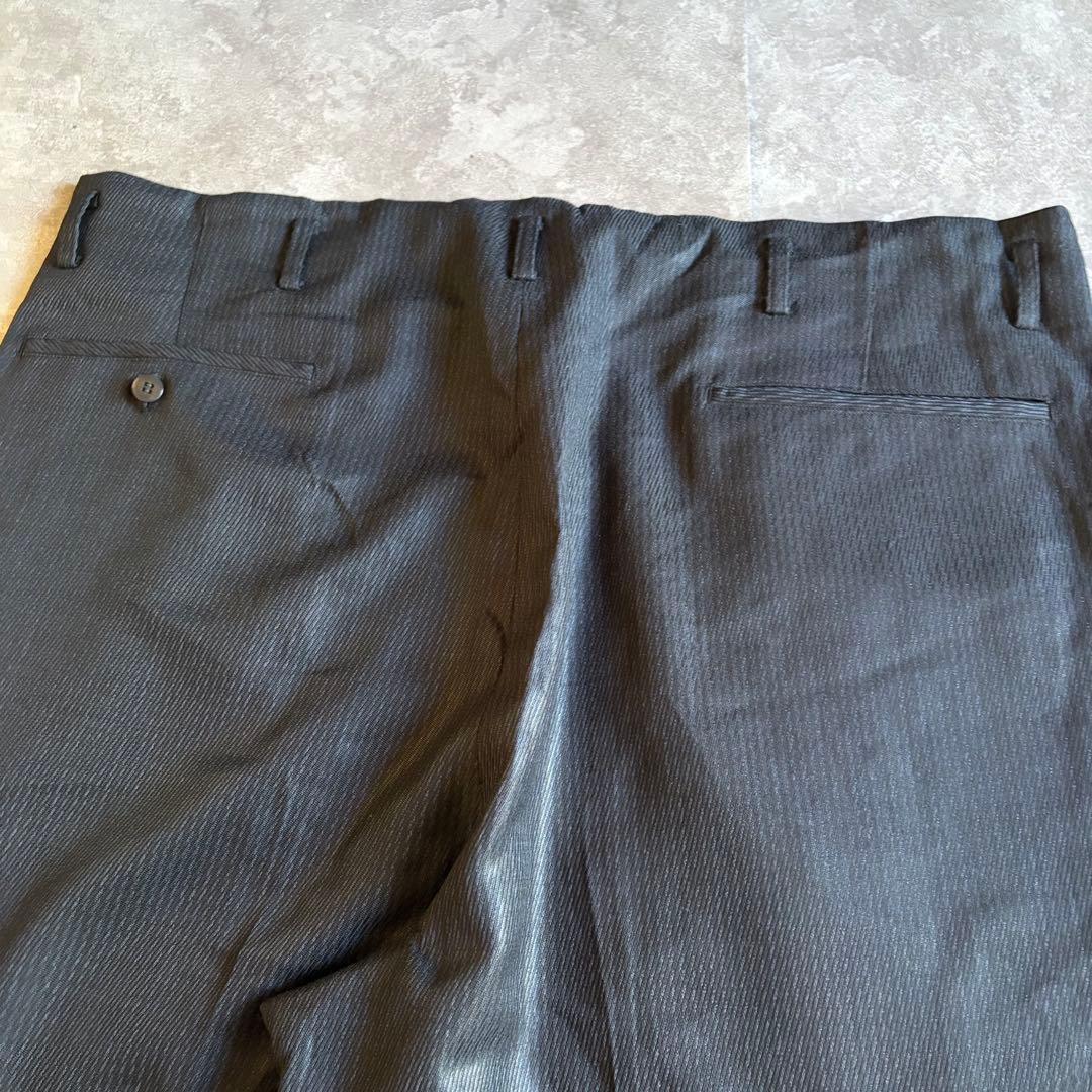 50s スラックス ブラック W40 ウール USA製 絣 Talon 極太