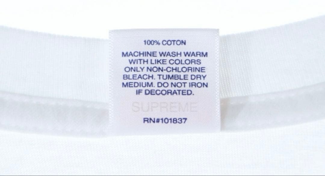 Supreme Box Logo L/S Tee ホワイト L