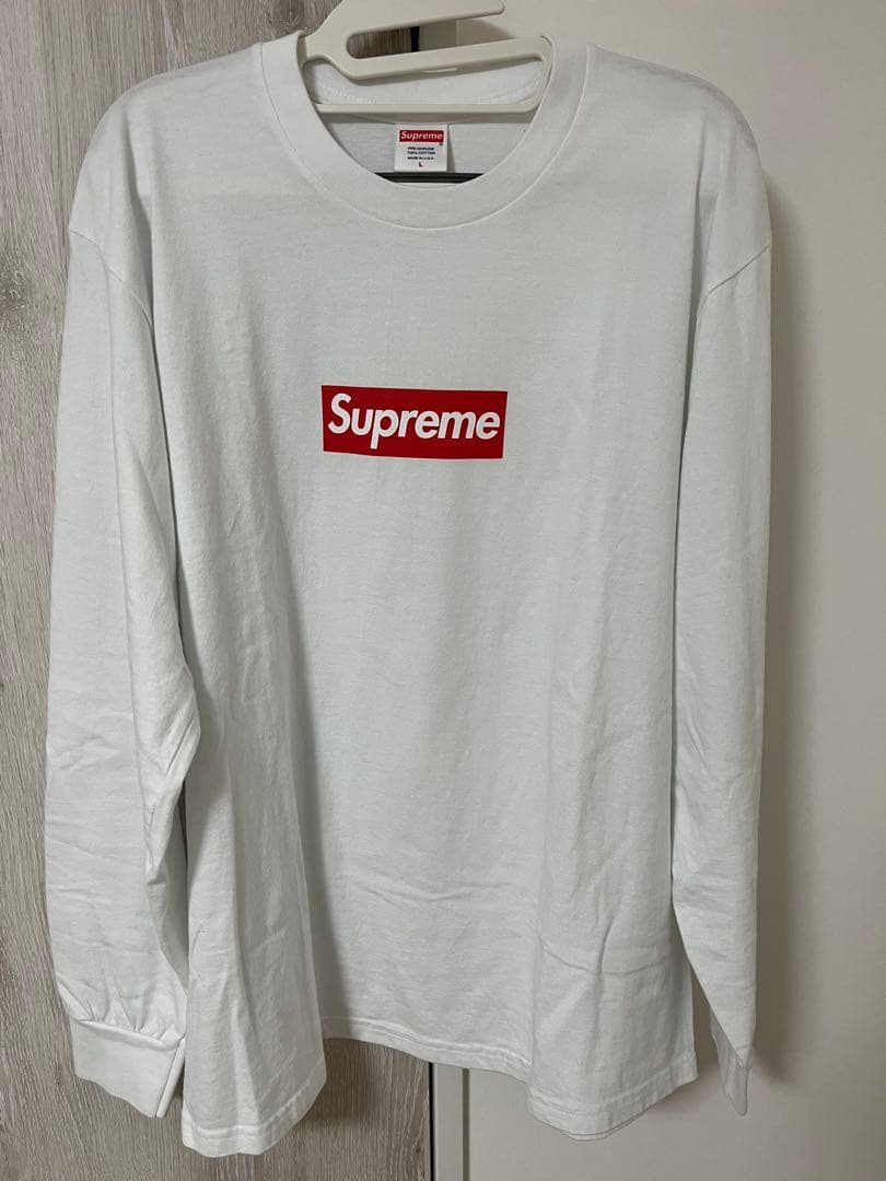 Supreme Box Logo L/S Tee ホワイト L