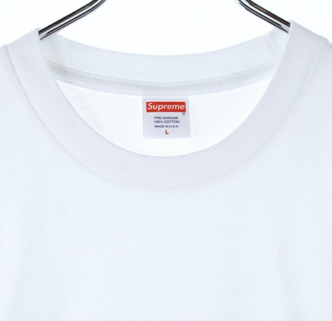 Supreme Box Logo L/S Tee ホワイト L