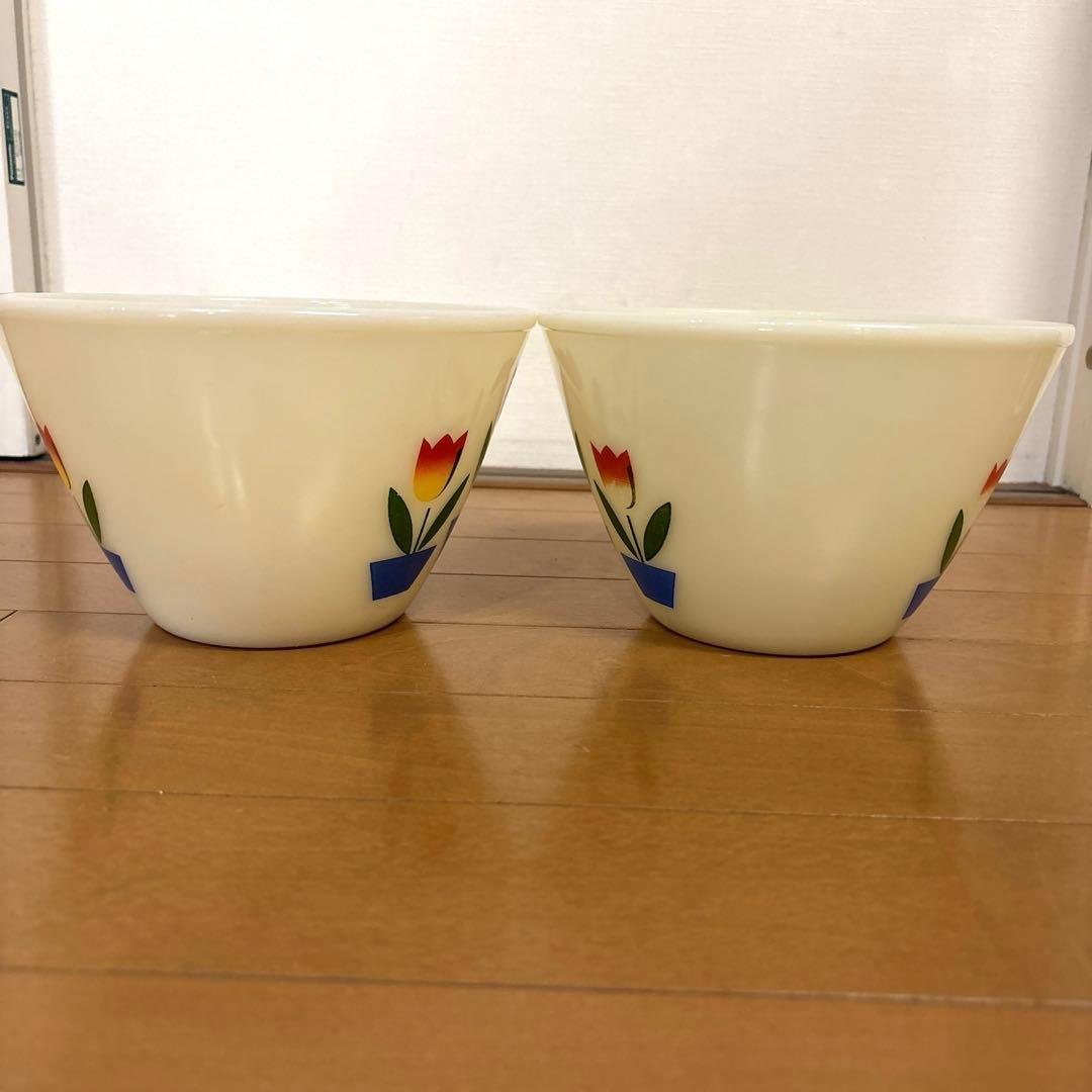 ファイヤーキング　アイボリーチューリップ ミキシングボウル Mサイズ2個セット