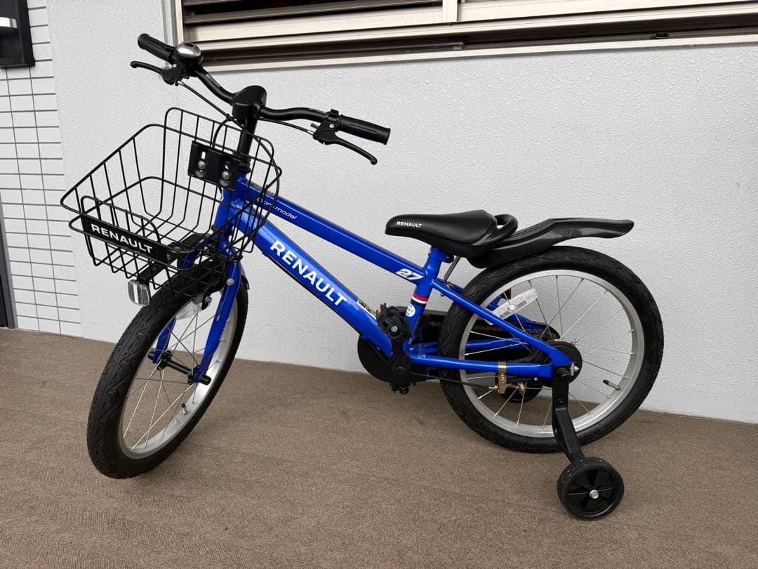 RENAULT 子供用自転車18インチ 青(名古屋市まで取りに来ていただける方)