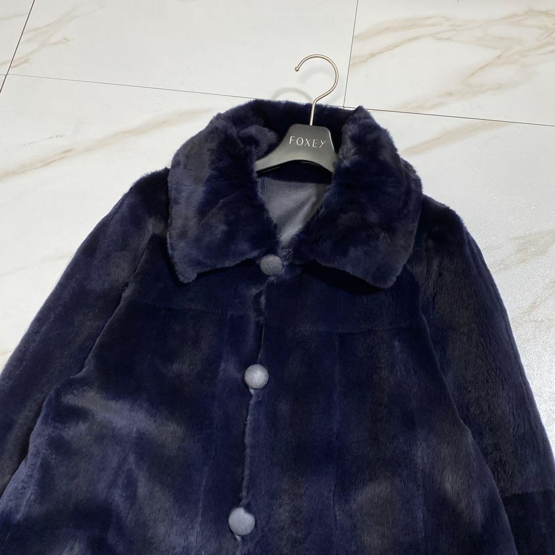 希少♡KBfur 羊革 染色ウィーゼルファー リアルムートンコート 高級毛皮
